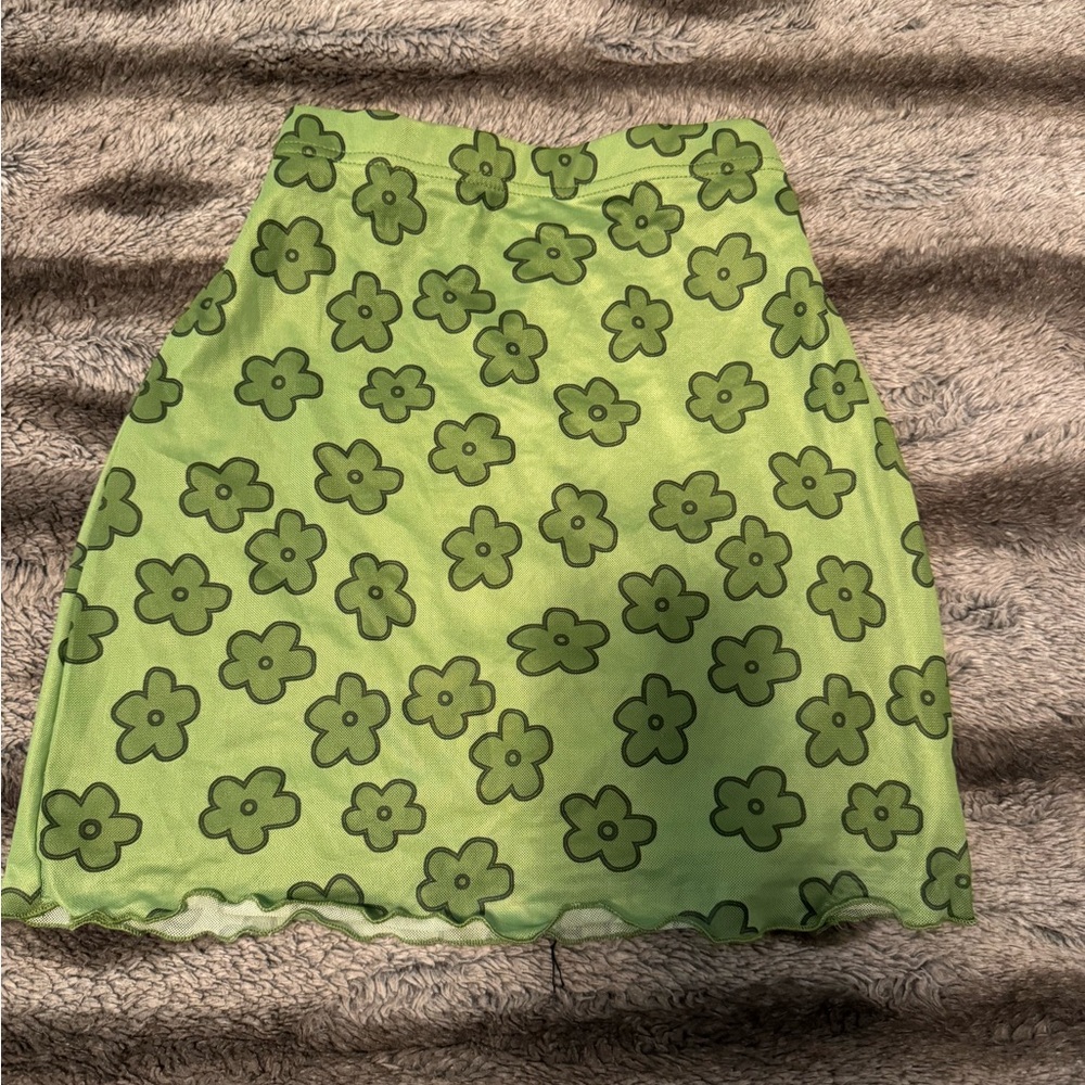 Green Mini Skirt